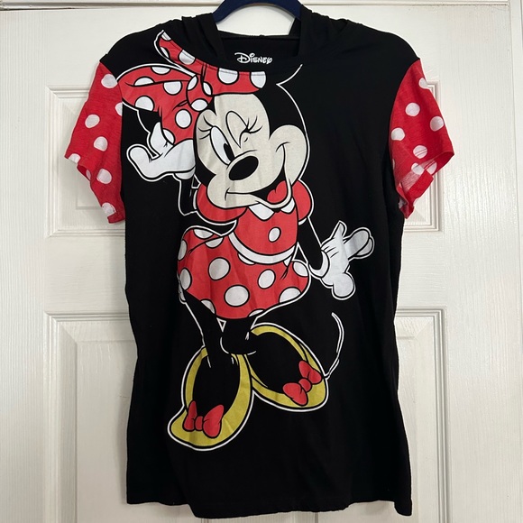 Girls Minnie Mouse tshirt with Minnie ears girls size xl - Picture 1 of 5
